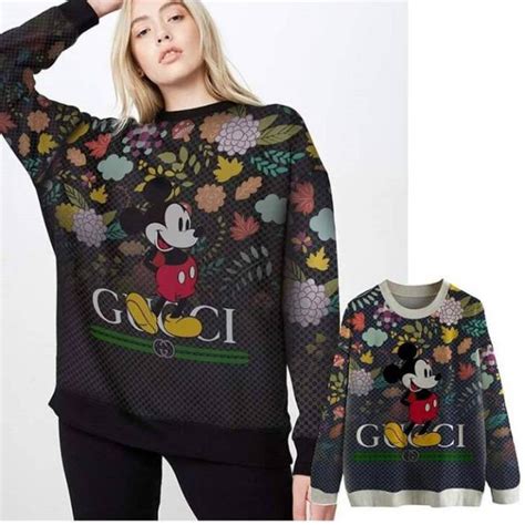 gucci mickey sweater blue|gucci mickey and minnie jumpers.